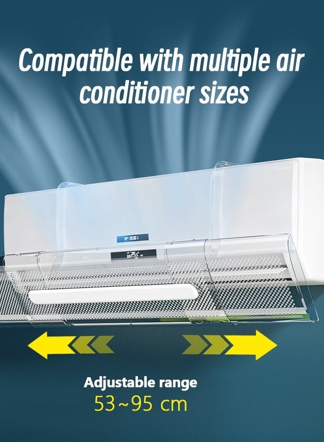 Adjustable Air Conditioner Deflector, Universal Retractable Anti Direct Blowing Retractable Air Conditioner Shiel, Anti Blast Baffle Wind Direction Telescopic Registers - Image 4